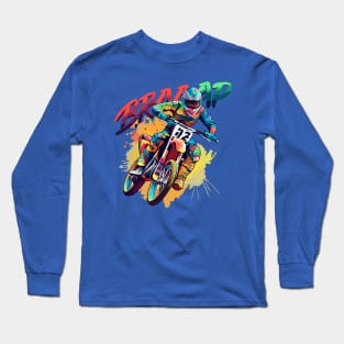 "BRAAAP Motocross Fury" - Dirt Bike Racing Long Sleeve T-Shirt